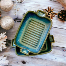 Load image into Gallery viewer, Baking Dish - Blue Glazed Pottery