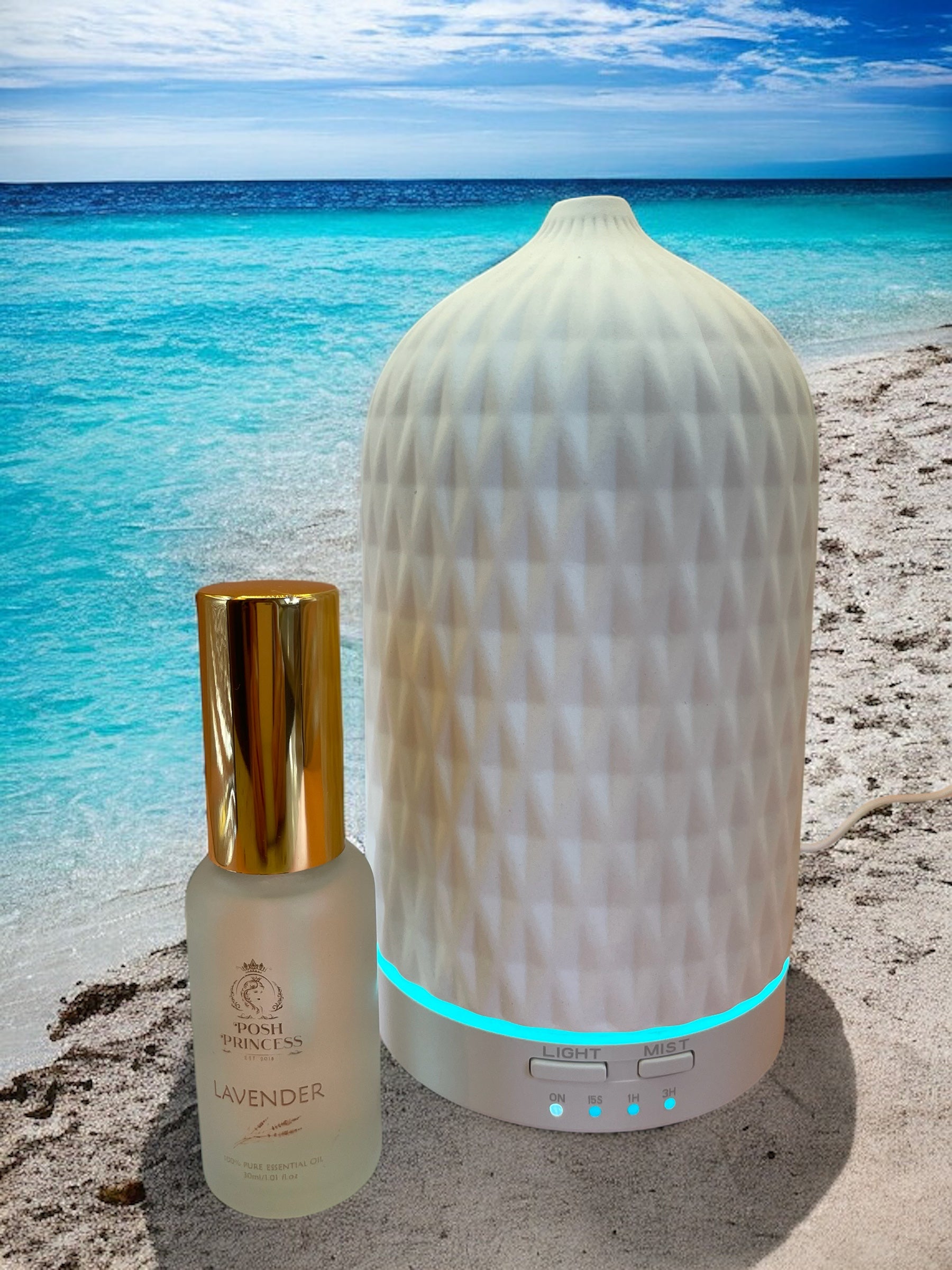 Ceramic Diffuser for Essential Oils with Calming Soft light and Spray ...